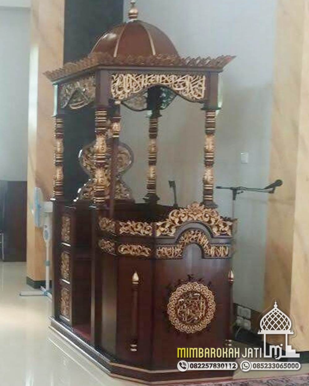 Motif Mimbar Masjid Warna Kayu Perhutani Terbaru Furnitur Jepara