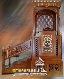 Model Mimbar Masjid Minimalis Mewah Kayu Perhutani Terbaik Mebel Jepara